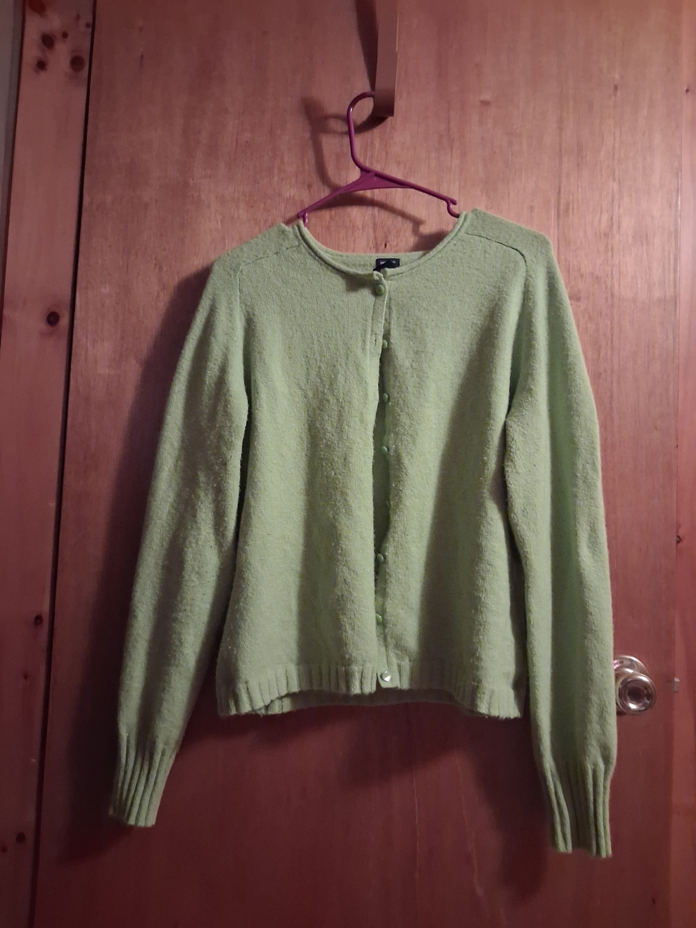 GAP Light Green Button-Up Women's Cardigan